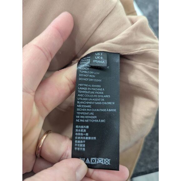 Free People Carson Utility Faux Leather‎ Wrap Skirt women's size 2 tan festival - Picture 8 of 9